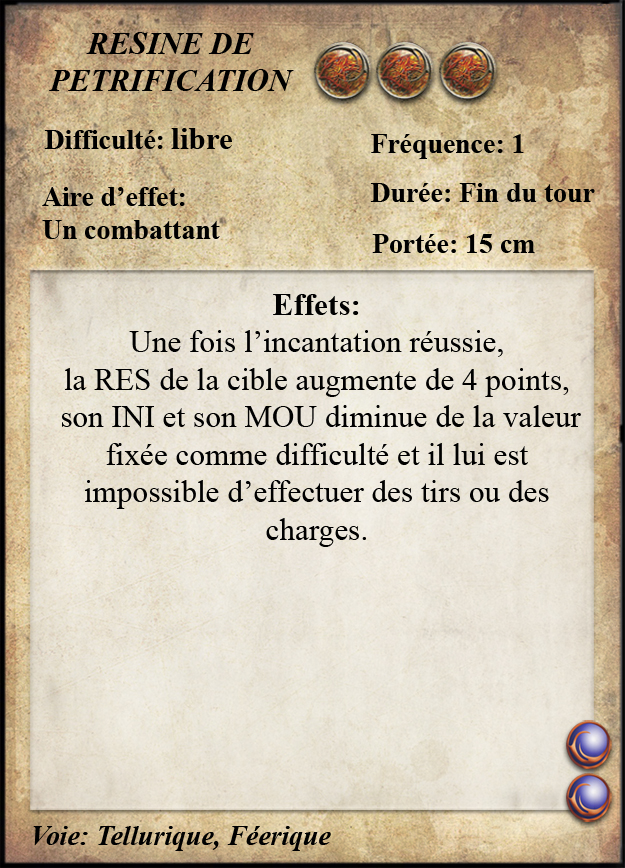 Résine de Pétrification